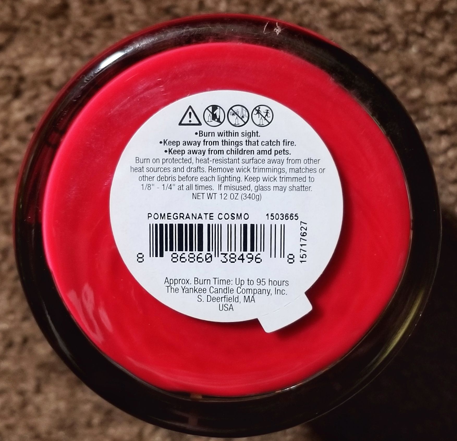 CANDLE: Christmas Yankee Pomegranate Cosmo xdrink - Yankee Candle (Christmas Candle) action figure collectible - Main Image 2