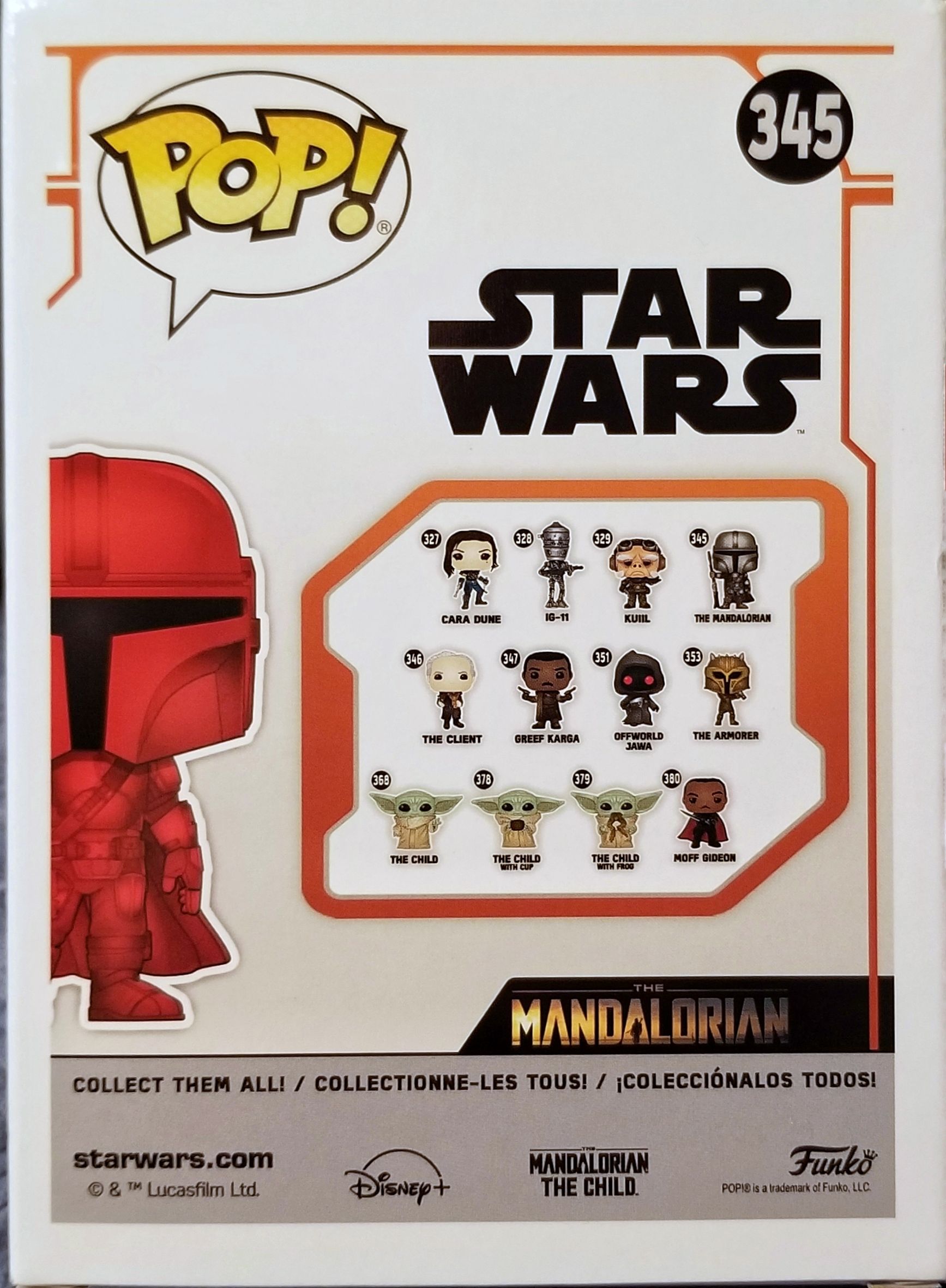 Funko Pop! Television: The Mandalorian Red Chrome Edition Target Exclusive MANDO - Funko (Star Wars The Mandalorian) action figure collectible [Barcode 0889698526968] - Main Image 2