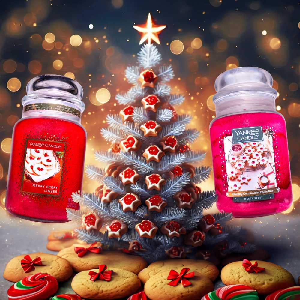 CANDLE: Christmas Yankee Merry Berry Linzer Cookie swap 2016 - Yankee Candle (Christmas Candles) action figure collectible - Main Image 4