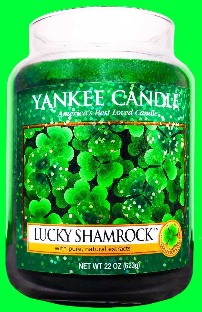 CANDLE: St. Patrick’s Day Yankee Candle Lucky Shamrock 2013 Large - Yankee Candle (St. Patrick’s Day Candles) action figure collectible - Main Image 3