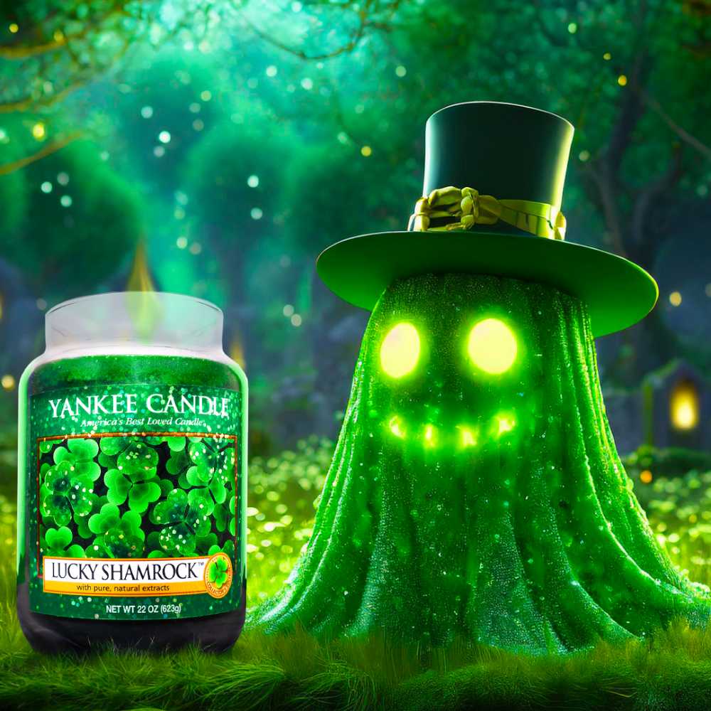 CANDLE: St. Patrick’s Day Yankee Candle Lucky Shamrock 2013 Large - Yankee Candle (St. Patrick’s Day Candles) action figure collectible - Main Image 4