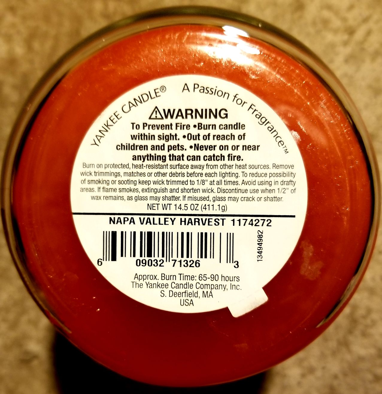 CANDLE: Wine Yankee Napa Valley Harvest 2013 - Yankee Candle (Wine & Sangria Candles) action figure collectible - Main Image 2