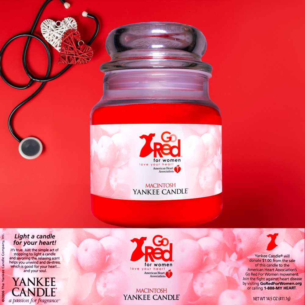 CANDLE: Valentine’s Day Yankee Candle Go Red for Women Love your Heart Macintosh 2006 - Yankee Candle (Valentine’s Day Candles) action figure collectible - Main Image 4