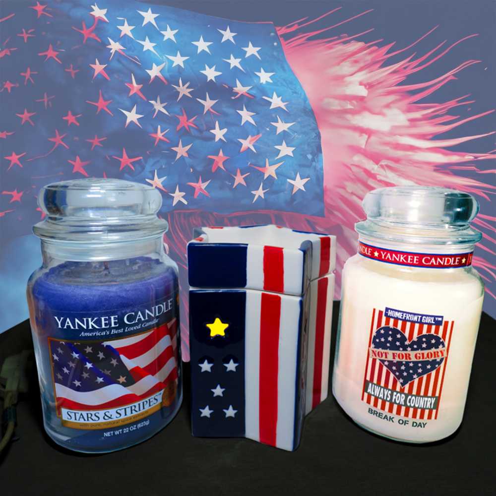 CANDLE: USA Patriotic Yankee Stars & Stripes Large 2013 - Yankee Candle (USA Candles) action figure collectible - Main Image 3