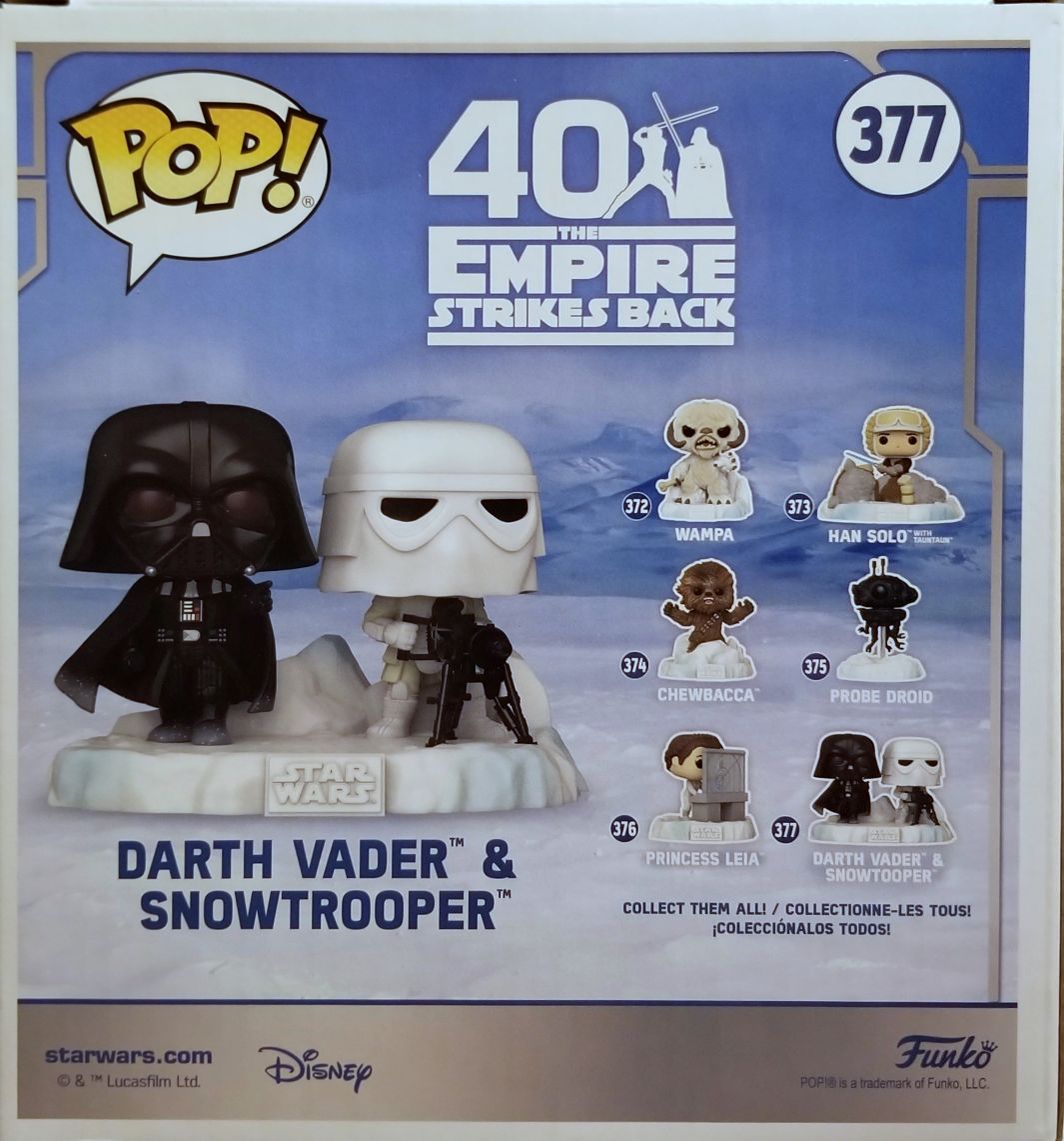 Funko Pop! Movies: Star Wars Darth Vader and Snowtrooper Deluxe ESB ESB40 Echo Base - Funko (Empire Strikes Back 40th Anniversary) action figure collectible [Barcode 0889698466189] - Main Image 2
