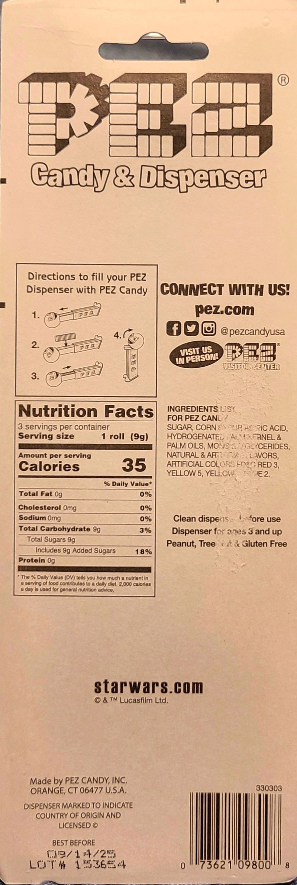 Ahsoka Pez - PEZ Candy Company (PEZ Dispenser) action figure collectible [Barcode 073621098008] - Main Image 2