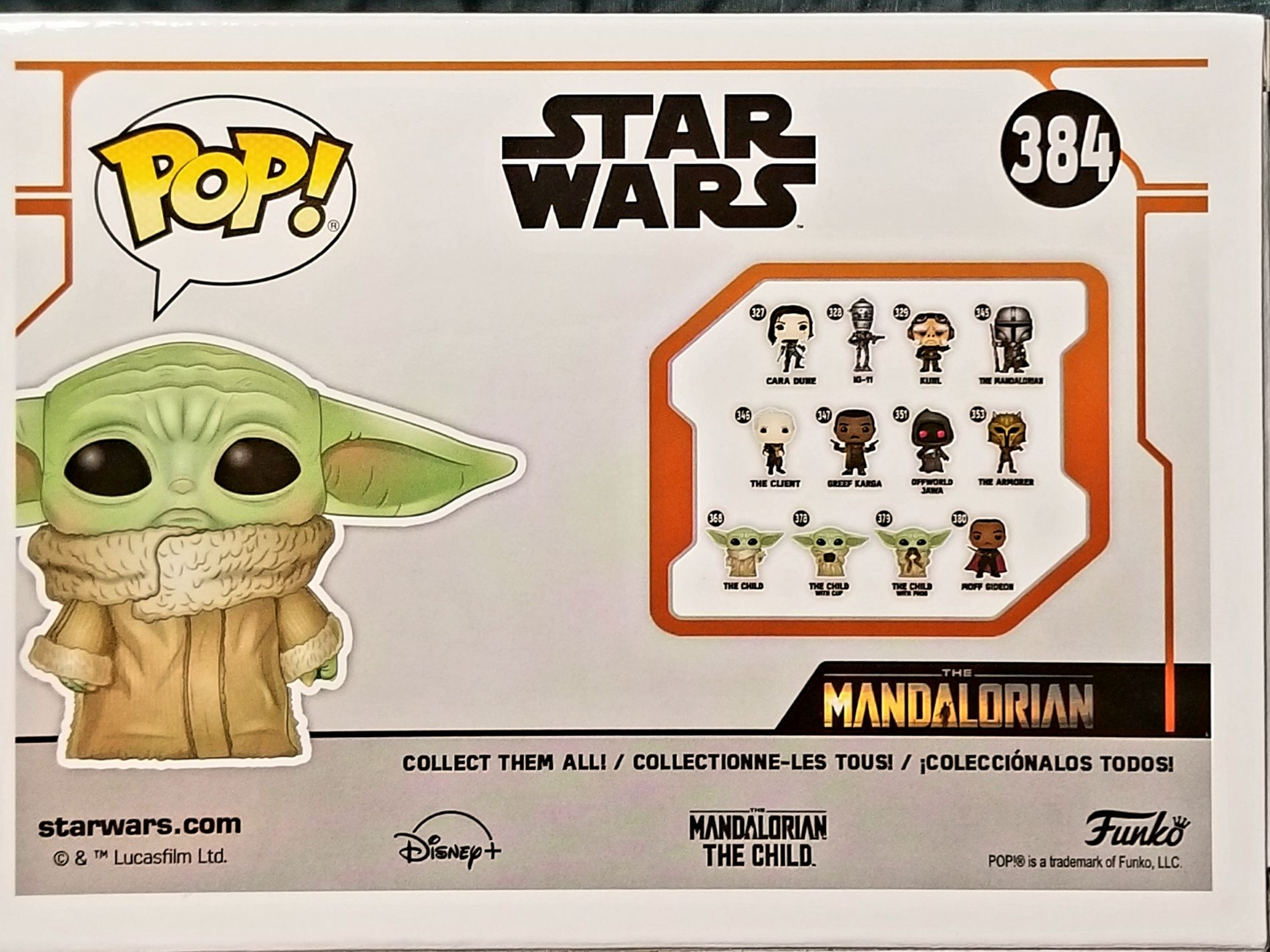 Funko Pop! Television: The Mandalorian - Grogu Concerned MANDO - Funko (Star Wars The Mandalorian) action figure collectible [Barcode 0889698502108] - Main Image 2