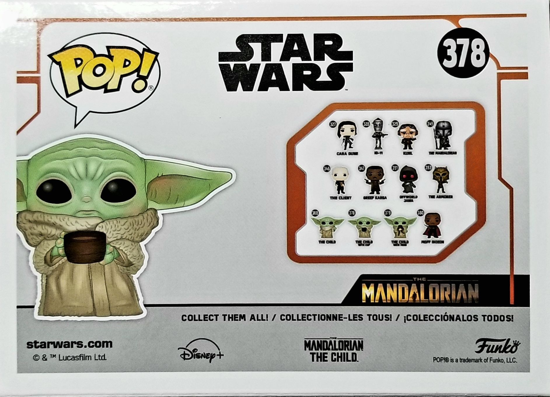 Funko Pop! Television: The Mandalorian - Grogu with cup MANDO - Funko (Star Wars The Mandalorian) action figure collectible [Barcode 0889698499330] - Main Image 2