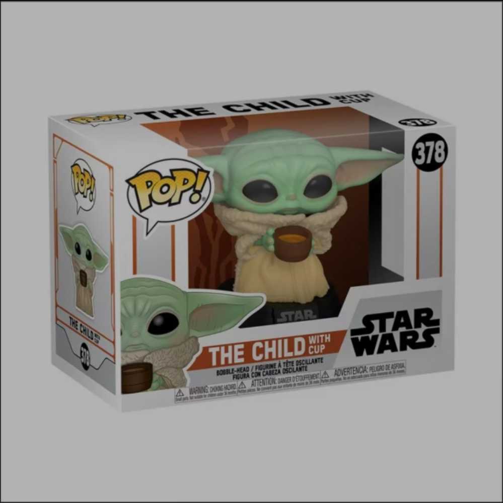 Funko Pop! Television: The Mandalorian - Grogu with cup MANDO - Funko (Star Wars The Mandalorian) action figure collectible [Barcode 0889698499330] - Main Image 4