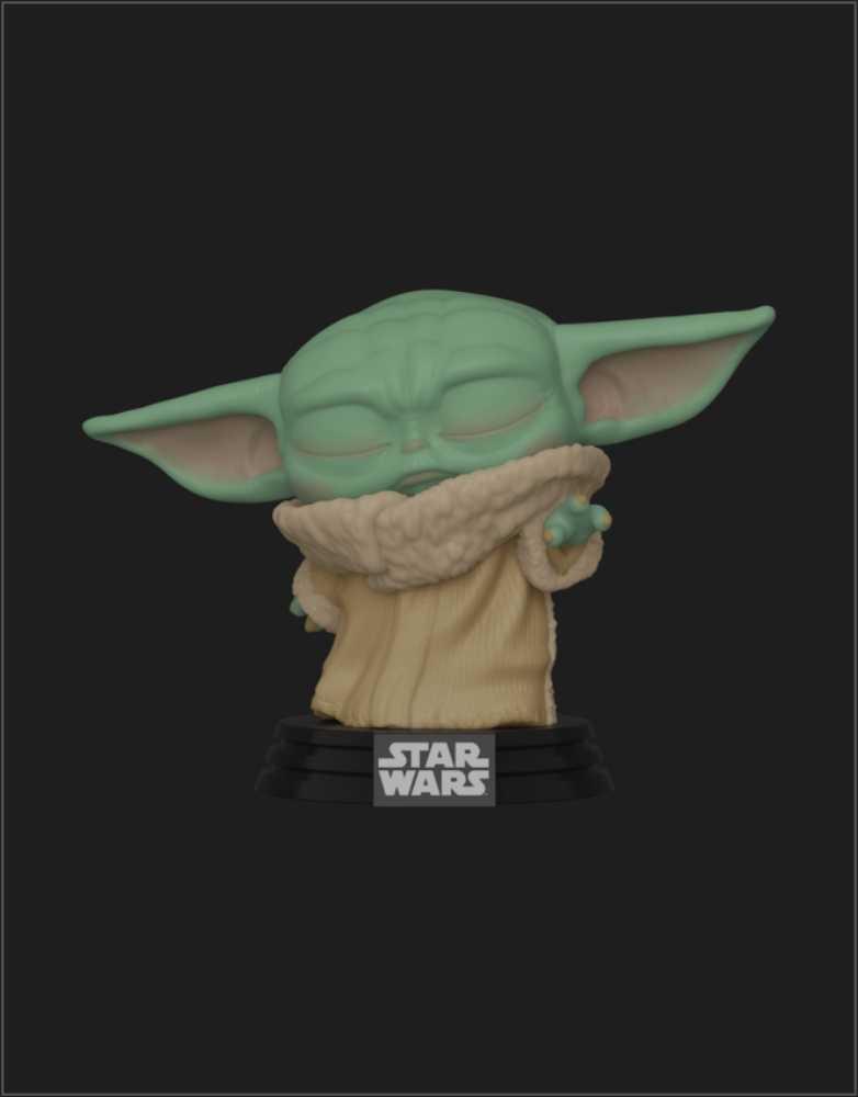 Funko Pop! Television: The Mandalorian - Grogu Force Wielding MANDO - Funko (Star Wars The Mandalorian) action figure collectible [Barcode 0889698502092] - Main Image 4