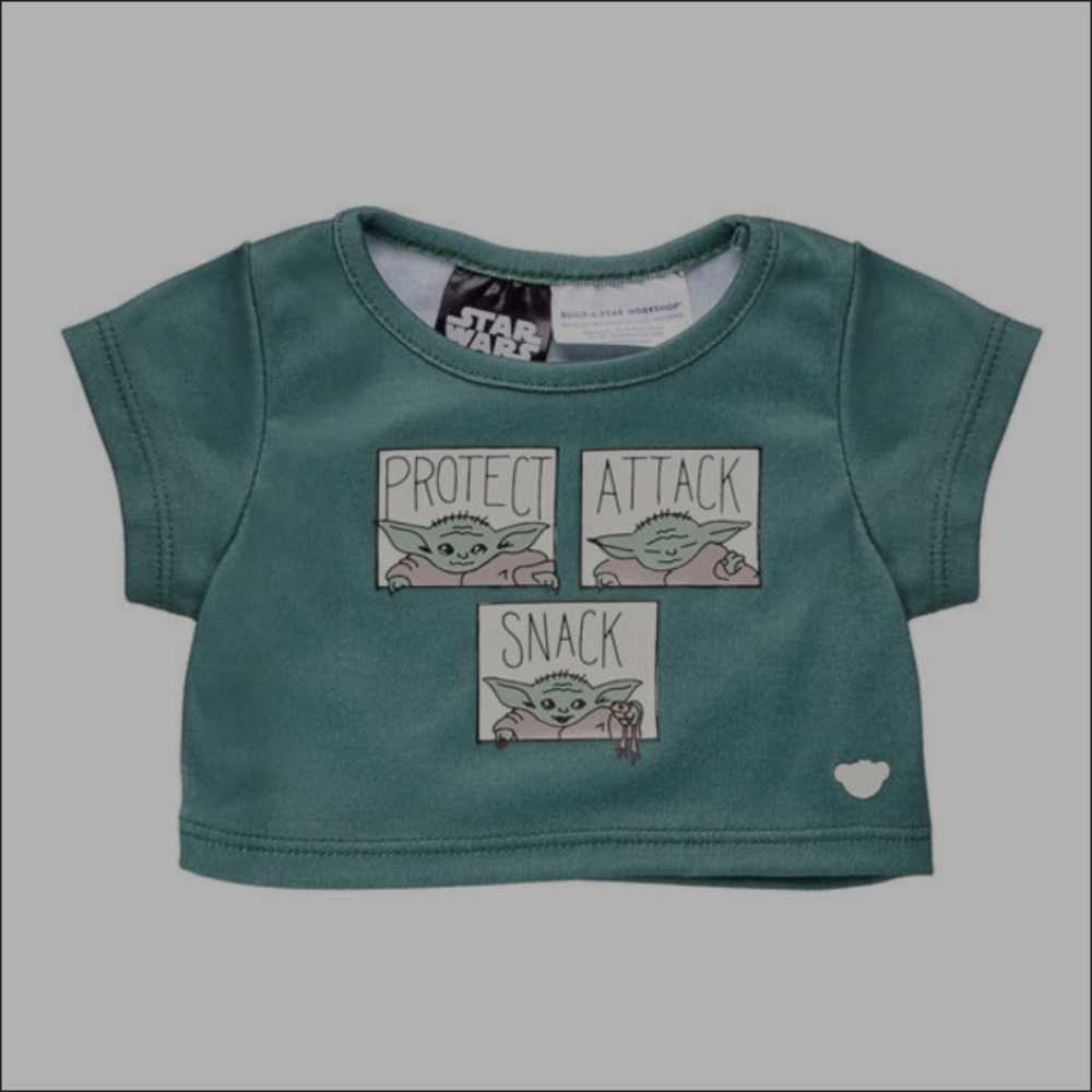 Build A Bear Star Wars Grogu - Green Shirt MANDO - Build A Bear (Star Wars The Mandalorian) action figure collectible [Barcode 889794062131] - Main Image 4