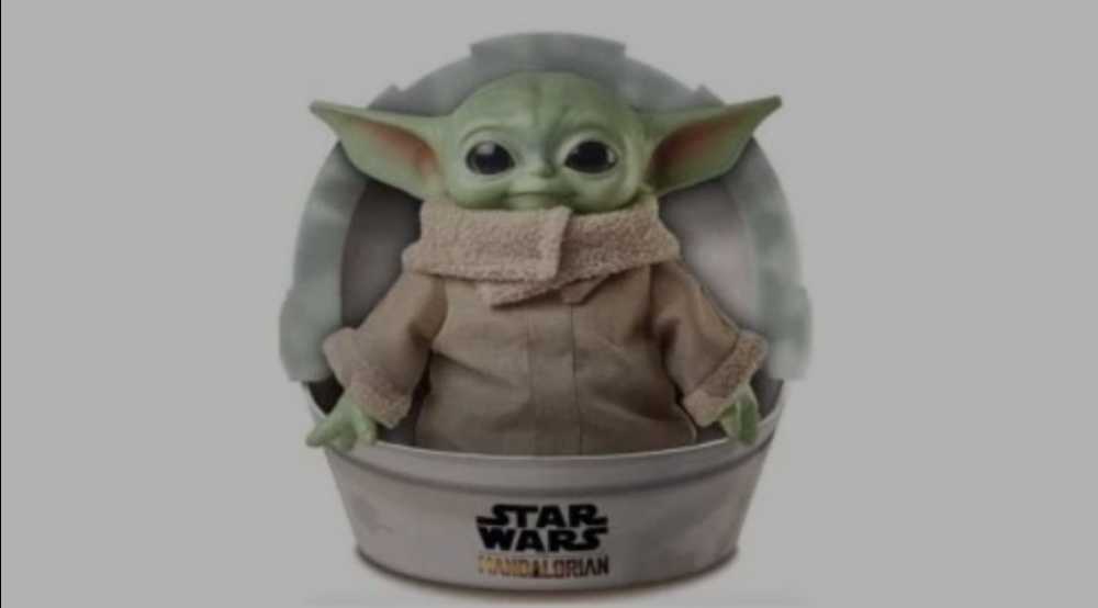 Mattel Star Wars Grogu - 11 inch Plush Toy MANDO - Mattel (Star Wars The Mandalorian) action figure collectible [Barcode 0879619388140] - Main Image 3