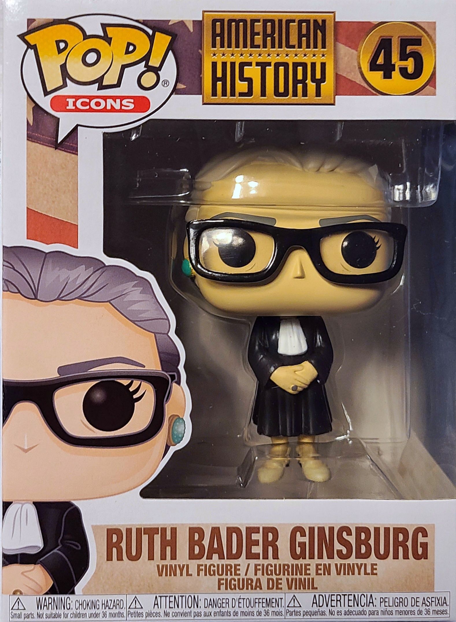 Ruth Bader Ginsburg 45 - Funko (American History) action figure collectible [Barcode 0889698443364] - Main Image 1