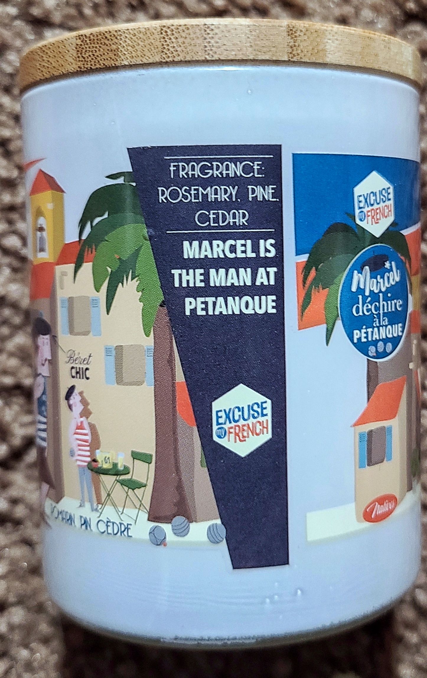 CANDLE: International Bougie Marcel French pétanque France - Bougie Pot en Verre (International Candles) action figure collectible - Main Image 2