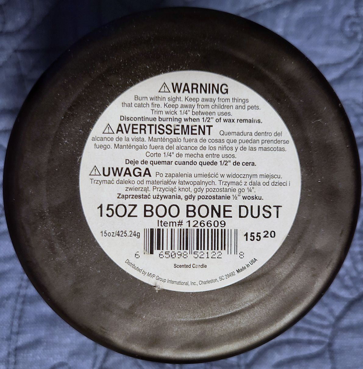 CANDLE: Halloween Colonial Bone Dust 2020 - Colonial Candle (Halloween Candle) action figure collectible [Barcode 665098521228] - Main Image 2