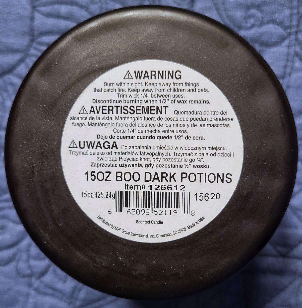 CANDLE: Halloween Colonial Dark Potions 2020 - Colonial Candle (Halloween Candle) action figure collectible [Barcode 665098521198] - Main Image 2