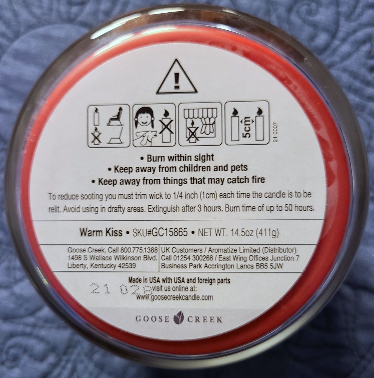 CANDLE: Valentine’s Day Goose Creek - Warm Kiss 2021 - Goose Creek Candle (Valentine’s Day Candles) action figure collectible - Main Image 2