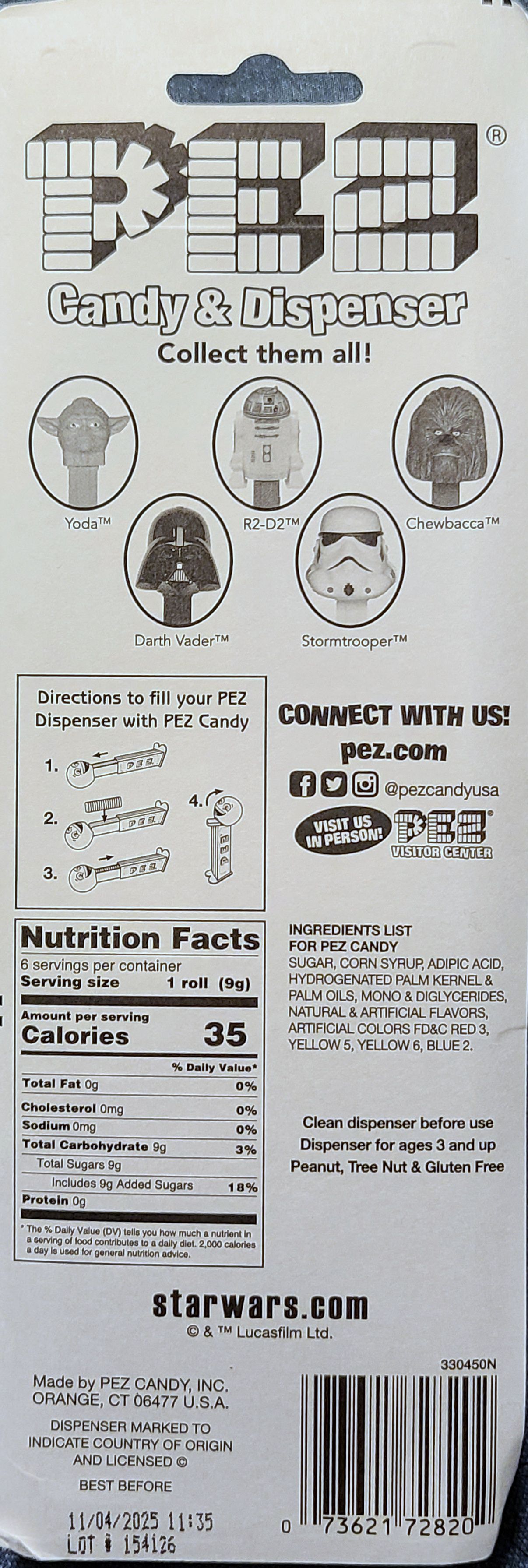 Pez. Rey - Pez Candy (Star Wars Pez) action figure collectible [Barcode 073621728202] - Main Image 2