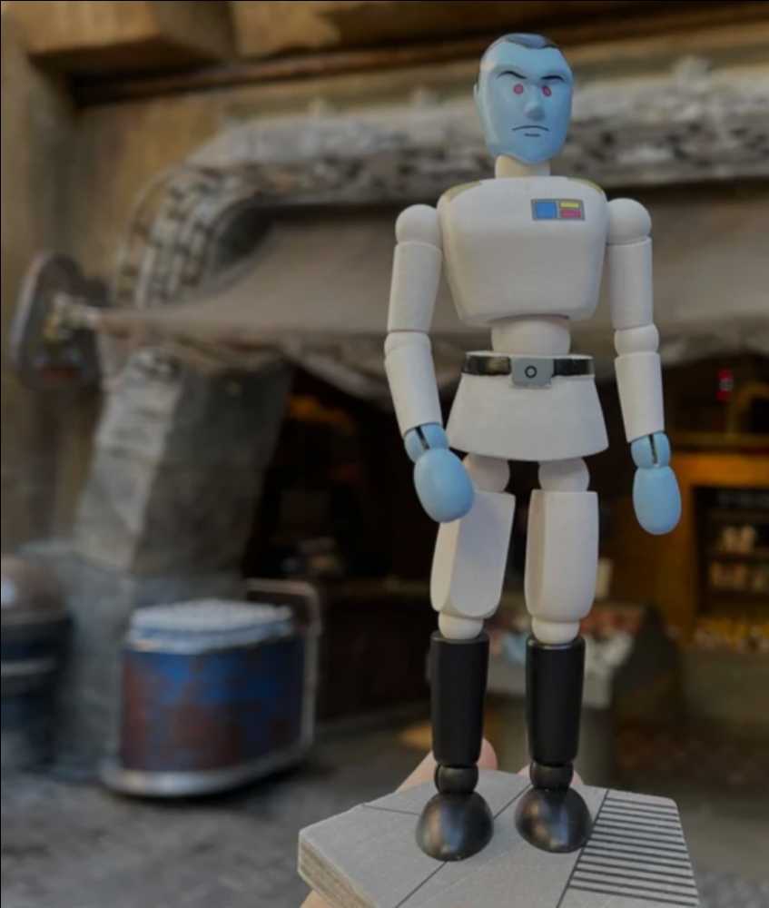 Disney Galaxy’s Edge 6 inch Wooden Grand Admiral Thrawn Doll REBELS - Disney Galaxy’s Edge Shops (Star Wars Galaxy’s Edge Merchandise) action figure collectible [Barcode 400922364578] - Main Image 4