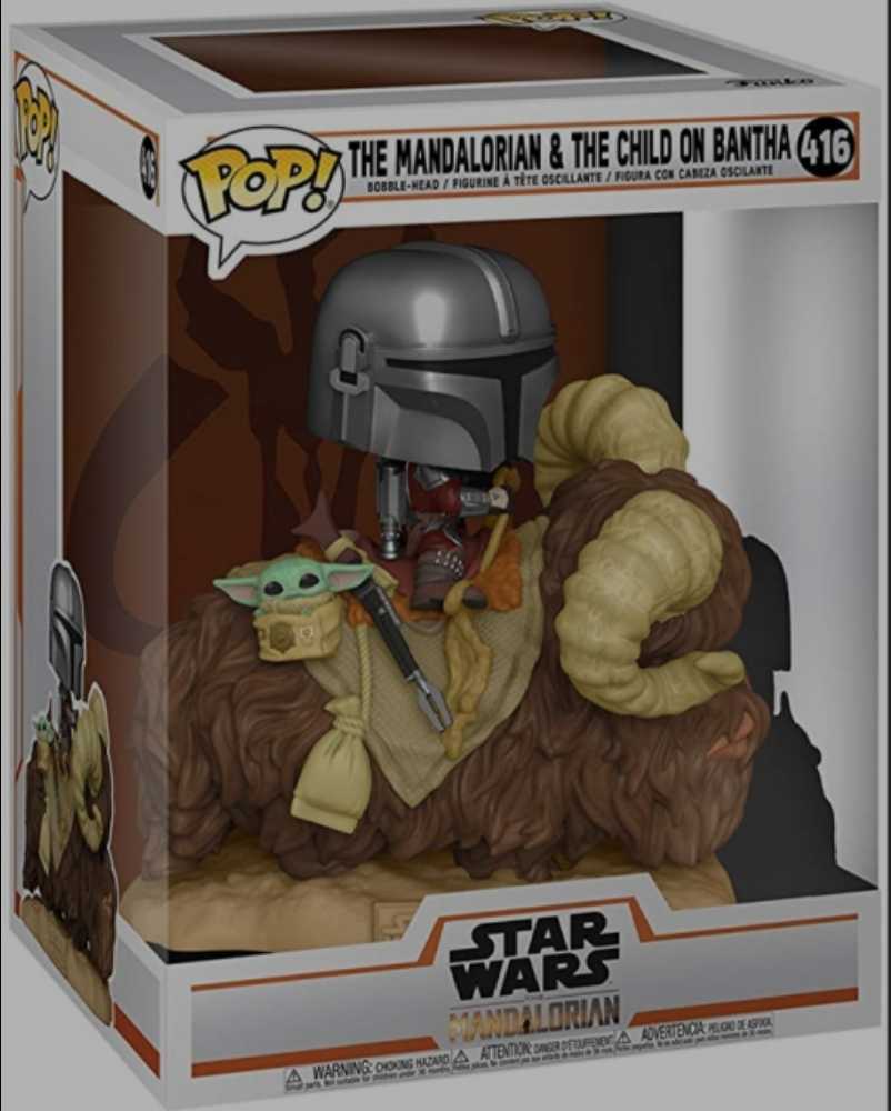Funko Pop! Television: The Mandalorian Din Djarin & Grogu on Baths MANDO - Funko (Star Wars The Mandalorian) action figure collectible [Barcode 0889698523738] - Main Image 4