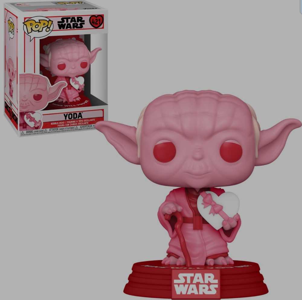 Funko Pop! Movies: Star Wars Yoda Valentine’s Day Edition - Funko (Star Wars Funko!) action figure collectible [Barcode 0889698528702] - Main Image 3