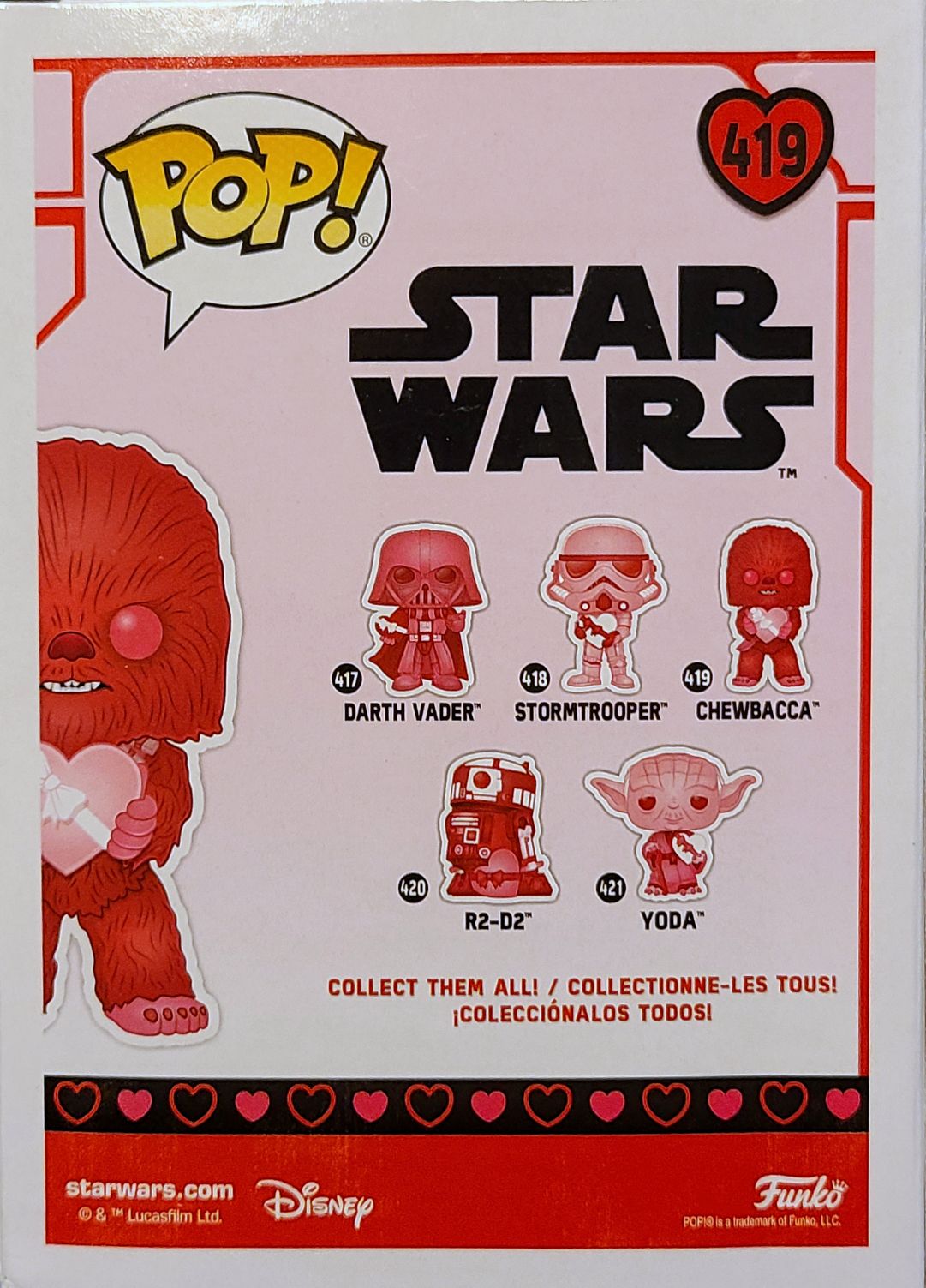Funko Pop! Movies: Star Wars Chewbacca Valentine’s Day Edition - Funko (Star Wars Funko!) action figure collectible [Barcode 0889698528719] - Main Image 2