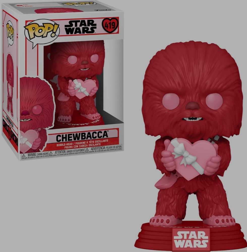Funko Pop! Movies: Star Wars Chewbacca Valentine’s Day Edition - Funko (Star Wars Funko!) action figure collectible [Barcode 0889698528719] - Main Image 3
