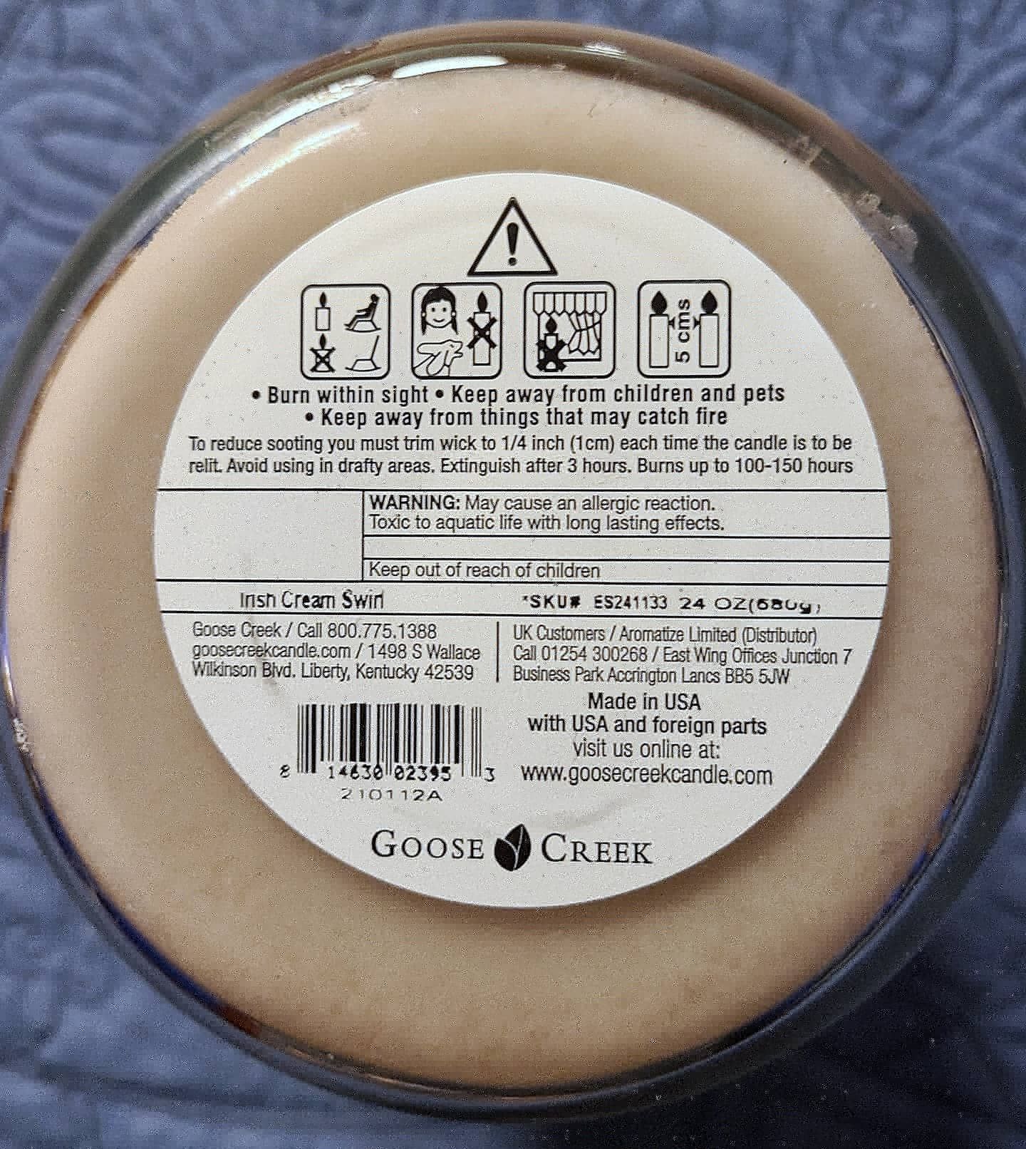 CANDLE: St. Patrick’s Day Goose Creek Irish Cream Swirl 2021 - Goose Creek Candle (St. Patrick’s Day Candles) action figure collectible [Barcode 814630023953] - Main Image 2