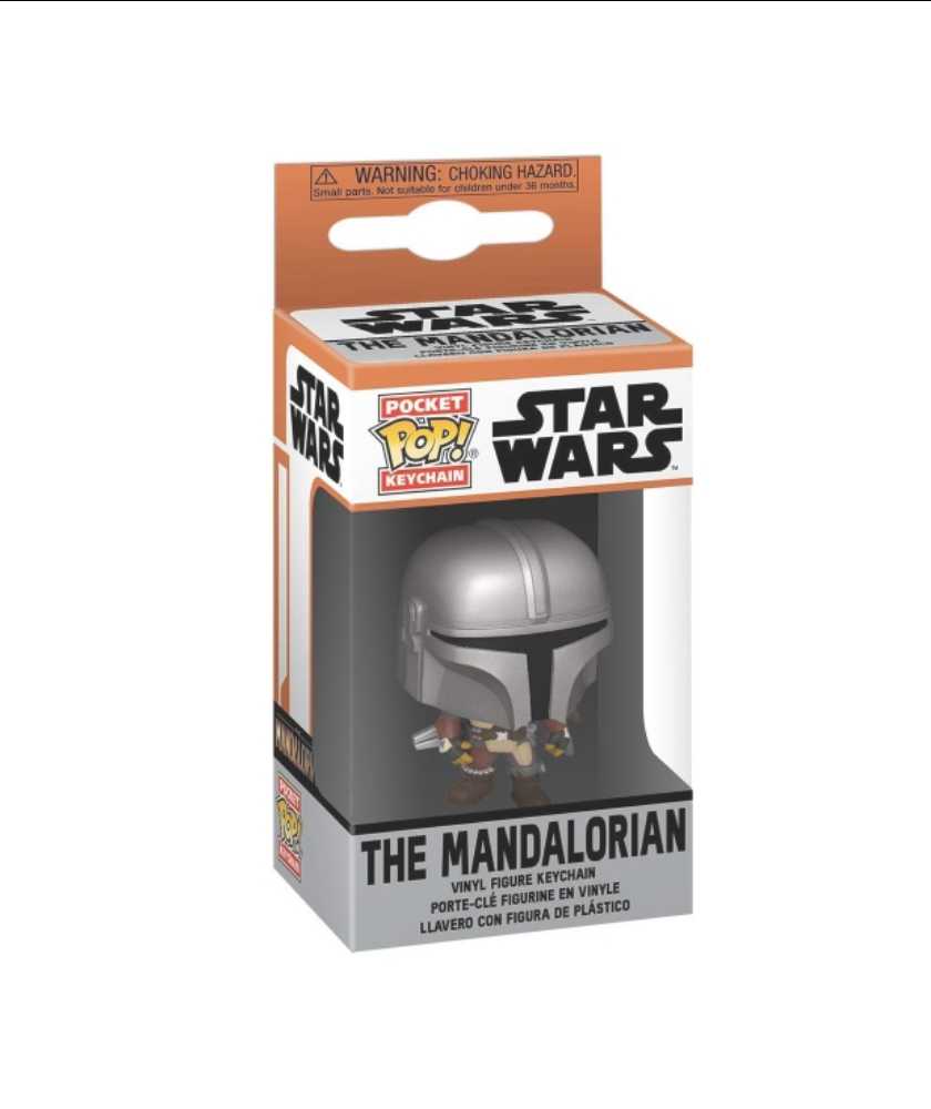 Pocket Pop! Television: The Mandalorian - Din Djarin with Beskar Helmet MANDO - Funko (Star Wars The Mandalorian) action figure collectible [Barcode 0889698530453] - Main Image 4
