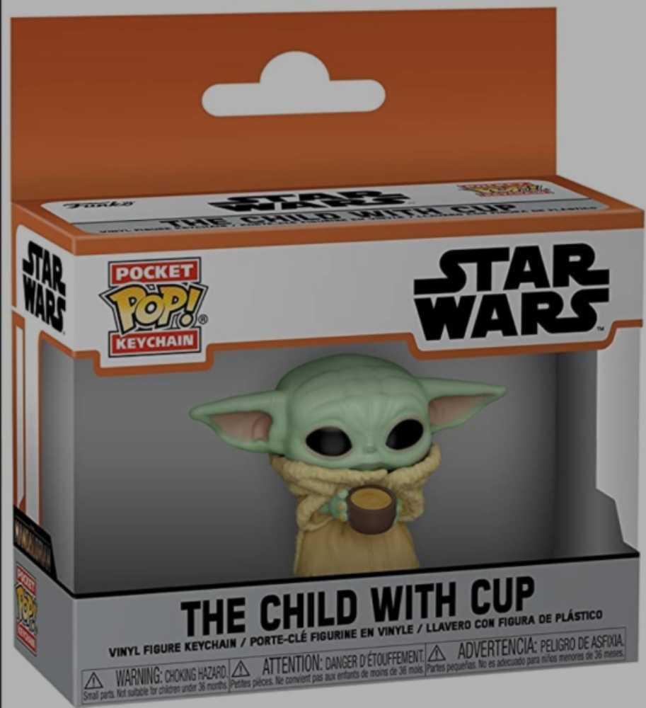 Pocket Pop! Television: The Mandalorian - Grogu with Cup MANDO - Funko (Star Wars The Mandalorian) action figure collectible [Barcode 0889698530422] - Main Image 4
