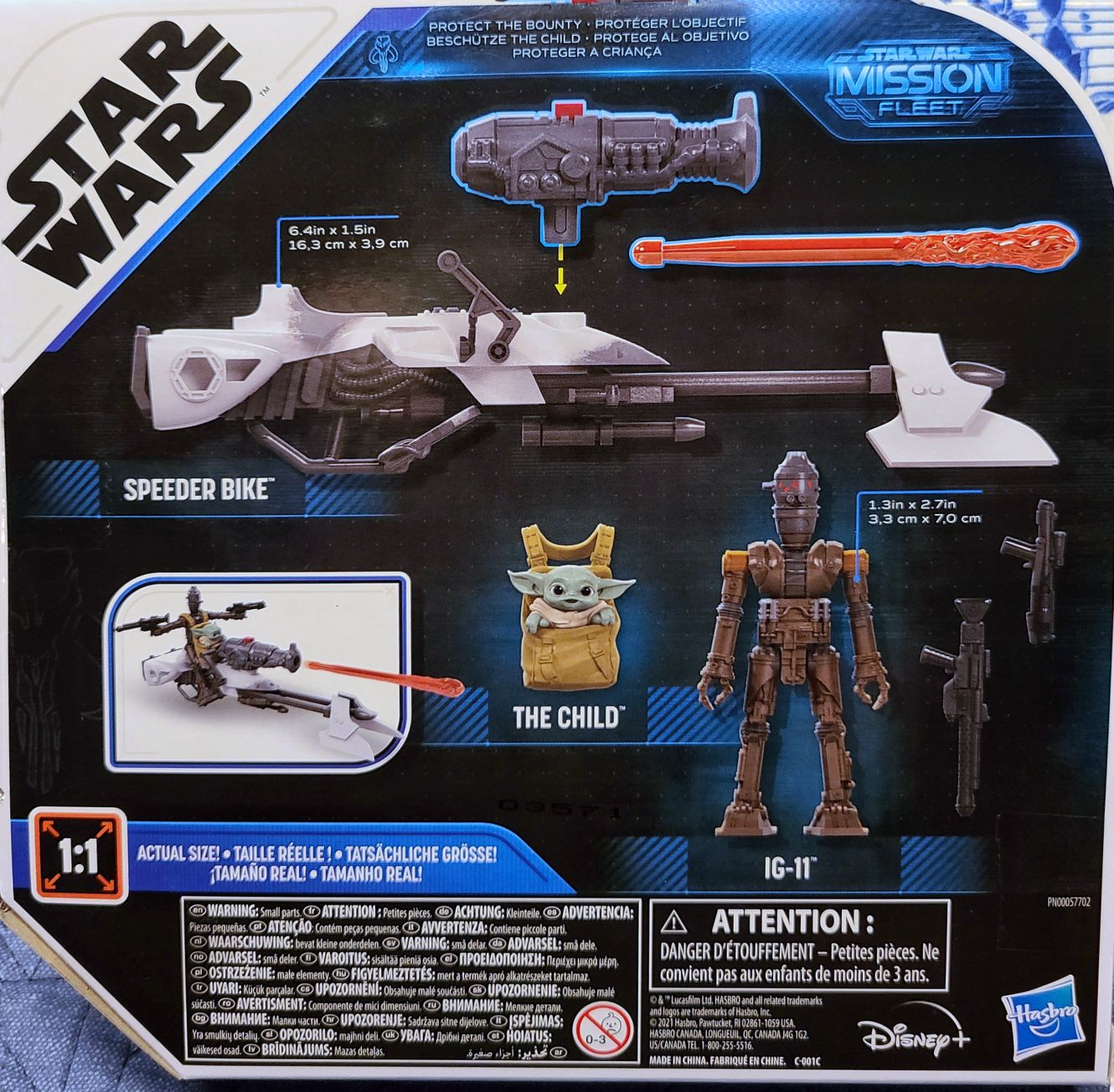 Mission Fleet figure 2.5 : Expedition Class The Mandaloian IG-11 & Grogu Speeder Bike Star Wars MANDO - Hasbro (Star Wars The Mandalorian) action figure collectible [Barcode 5010993795826] - Main Image 2