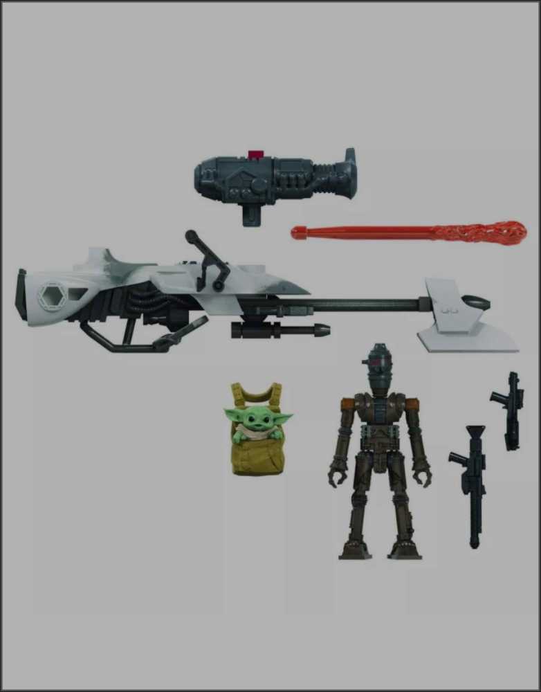 Mission Fleet figure 2.5 : Expedition Class The Mandaloian IG-11 & Grogu Speeder Bike Star Wars MANDO - Hasbro (Star Wars The Mandalorian) action figure collectible [Barcode 5010993795826] - Main Image 4