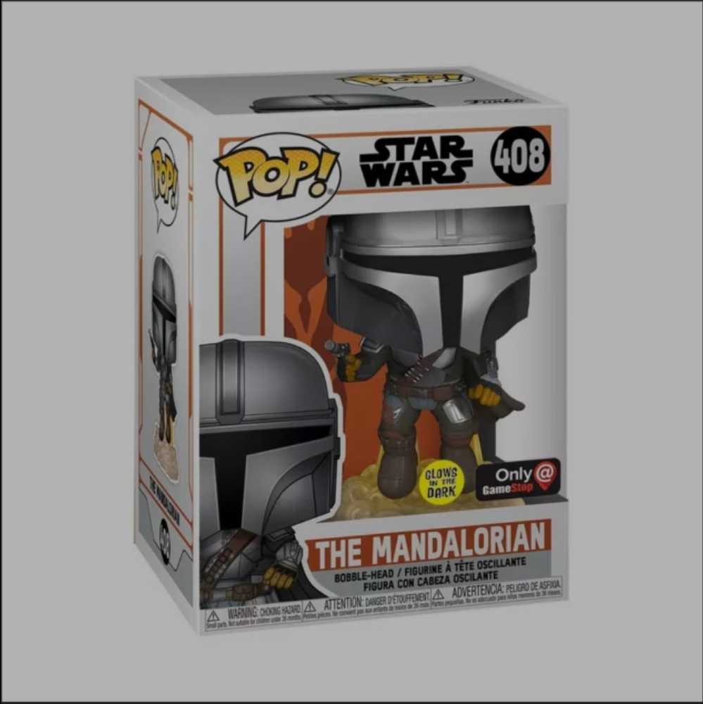 Funko Pop! Television: The Mandalorian Flying Glows in the Dark MANDO - Funko (Star Wars The Mandalorian) action figure collectible - Main Image 4