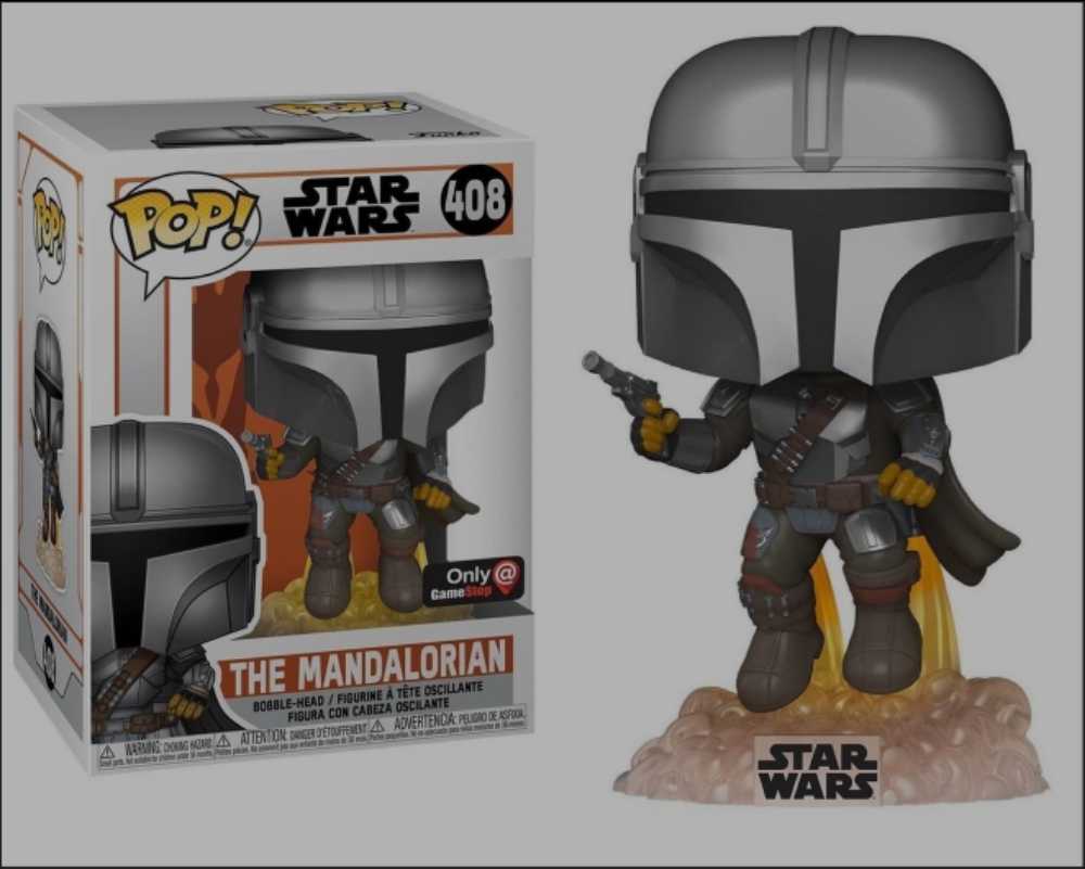 Funko Pop! Television: The Mandalorian Flying with Blaster MANDO - Funko (Star Wars The Mandalorian) action figure collectible [Barcode 0889698514057] - Main Image 4