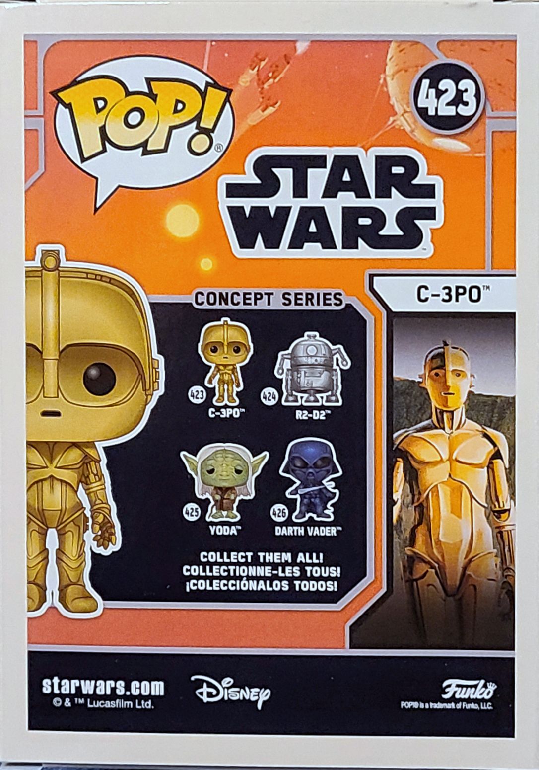 Funko Pop! Movies: Star Wars Concepts C-3PO ANH SWC - Funko (Star Wars Concepts) action figure collectible [Barcode 0889698501101] - Main Image 2