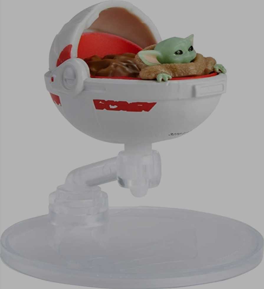 Hot Wheels Star Wars Vehicle Hover Pram with Grogu White Card MANDO - Hot Wheels from Mattel (Star Wars The Mandalorian) action figure collectible [Barcode 0887961924497] - Main Image 3