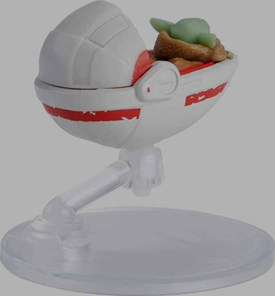 Hot Wheels Star Wars Vehicle Hover Pram with Grogu White Card MANDO - Hot Wheels from Mattel (Star Wars The Mandalorian) action figure collectible [Barcode 0887961924497] - Main Image 4