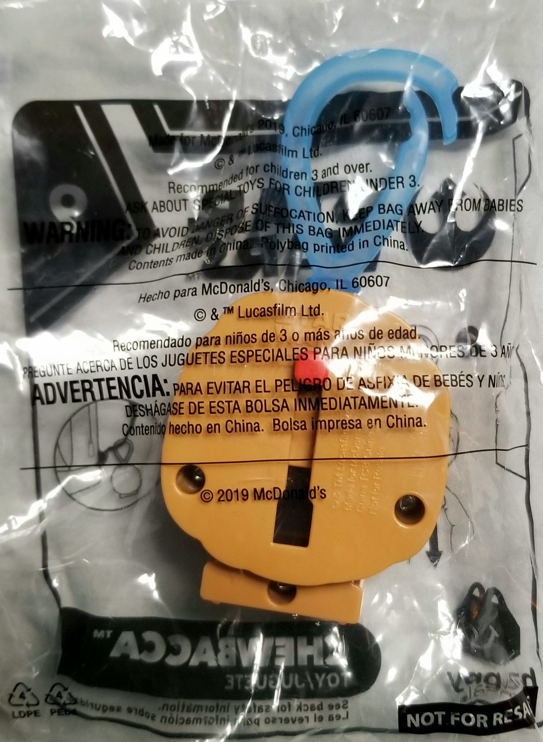 McDonald’s Happy Meal Toys : Star Wars 2019 Keychain Chewbacca TROS - Mcdonald’s (Star Wars The Rise Of Skywalker) action figure collectible - Main Image 2