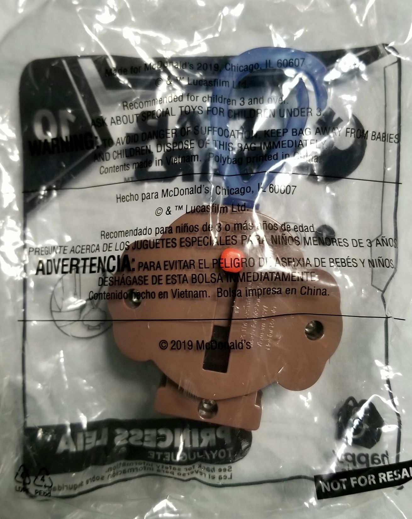 McDonald’s Happy Meal Toys : Star Wars 2019 Keychain Leia TROS - Mcdonald’s (Star Wars The Rise Of Skywalker) action figure collectible - Main Image 2