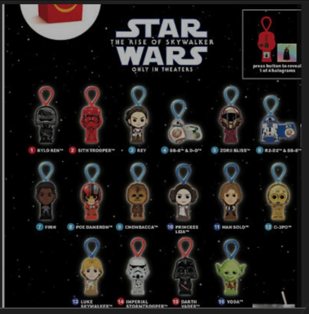 McDonald’s Happy Meal Toys : Star Wars 2019 Keychain Leia TROS - Mcdonald’s (Star Wars The Rise Of Skywalker) action figure collectible - Main Image 3