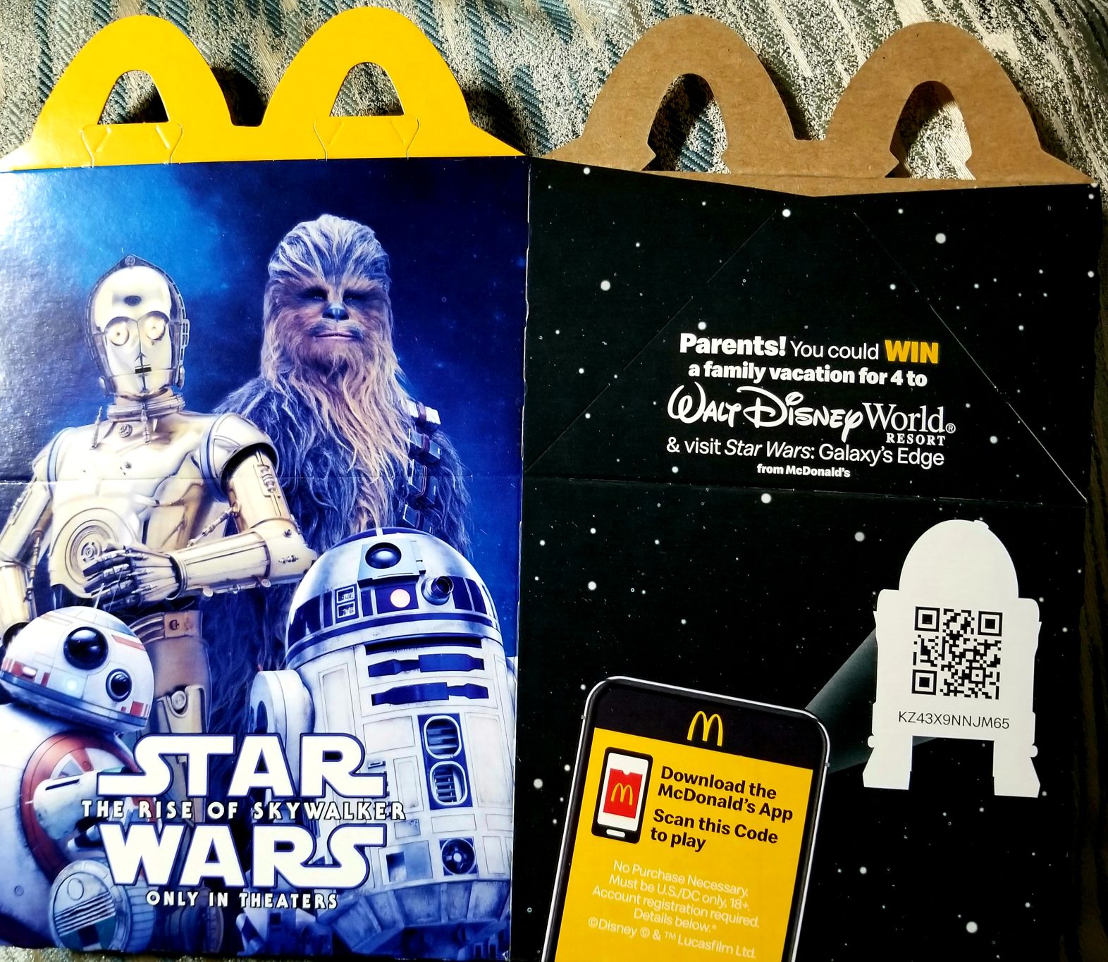 McDonald’s Happy Meal Toys : Star Wars 2019 Box with Chewbacca TROS - Mcdonald’s (Star Wars The Rise Of Skywalker) action figure collectible - Main Image 2