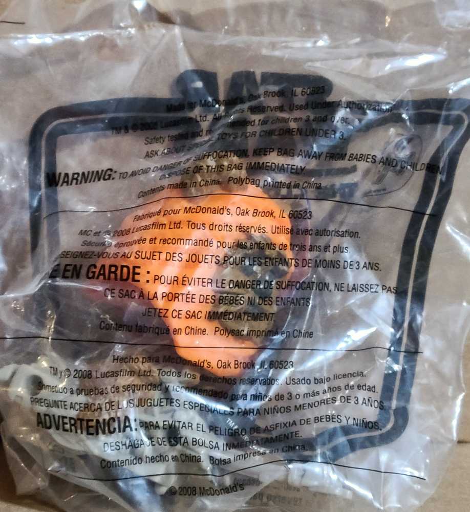 McDonald’s Happy Meal Toys : Star Wars 2008 Boblehead Wicket TCW - Mcdonald’s (Star Wars The Clone Wars Animated series) action figure collectible - Main Image 2
