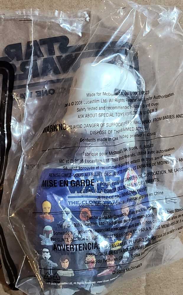 McDonald’s Happy Meal Toys : Star Wars 2008 Boblehead Stormtrooper TCW - Mcdonald’s (Star Wars The Clone Wars Animated series) action figure collectible - Main Image 2