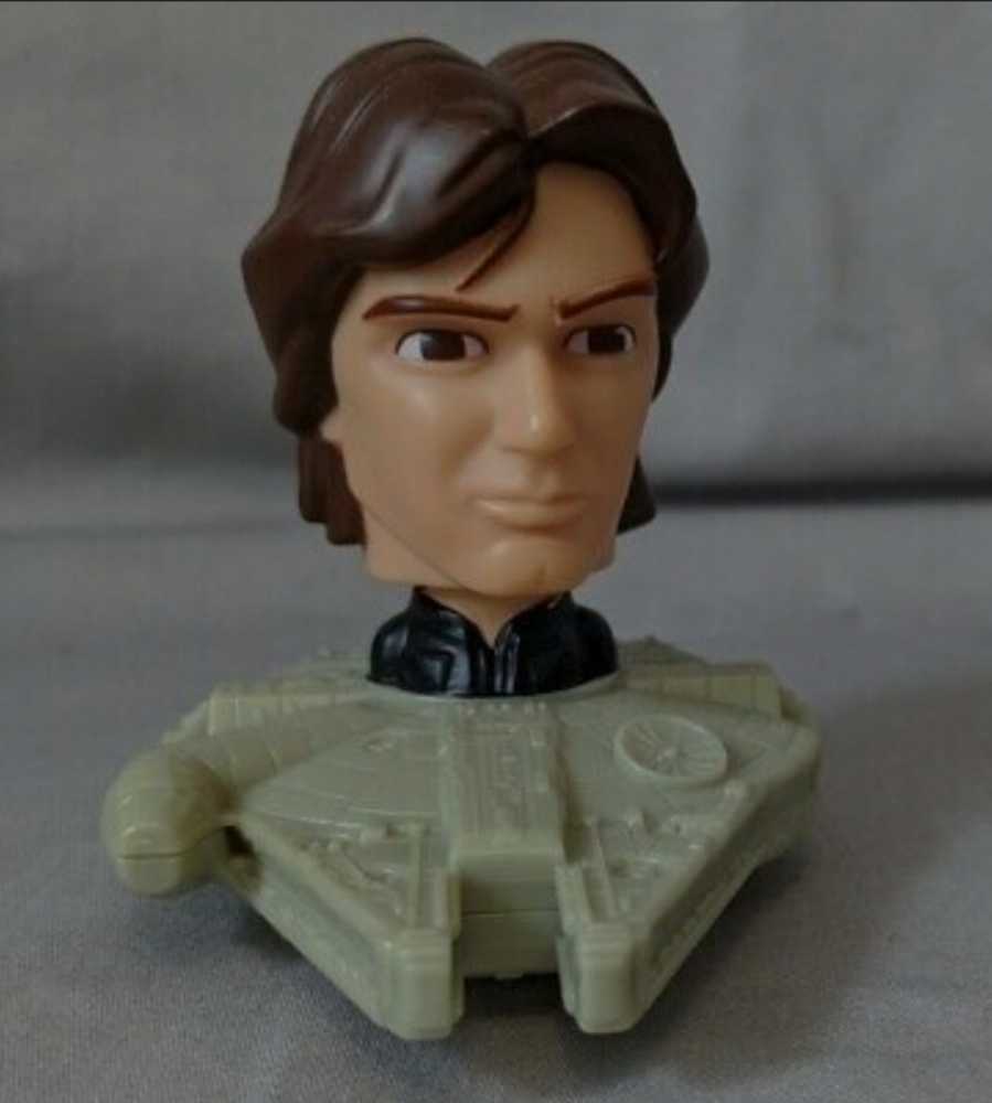 McDonald’s Happy Meal Toys : Star Wars 2008 Boblehead Han Solo TCW - Mcdonald’s (Star Wars The Clone Wars Animated series) action figure collectible - Main Image 3