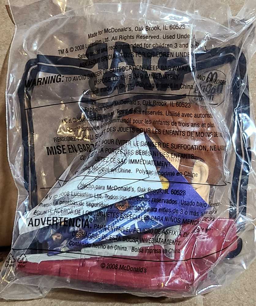 McDonald’s Happy Meal Toys : Star Wars 2008 Boblehead Obi-Wan TCW - Mcdonald’s (Star Wars The Clone Wars Animated series) action figure collectible - Main Image 2