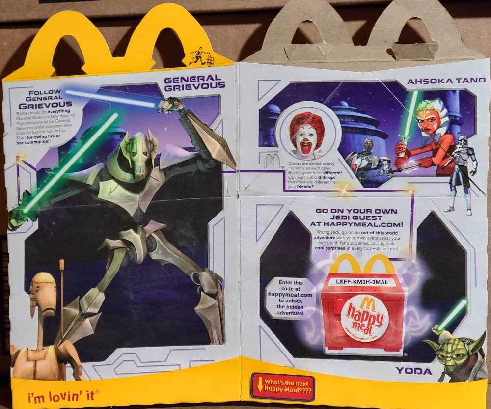 McDonald’s Happy Meal Toys : Star Wars 2008 Box TCW - Mcdonald’s (Star Wars The Clone Wars Animated series) action figure collectible - Main Image 2