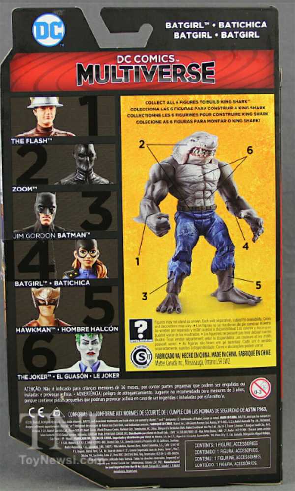 DC Comics Multiverse, King Shark Wave: Batgirl (The Batgirl Of Burnside) - Mattel (DC Comics - Super Heroes) action figure collectible - Main Image 4