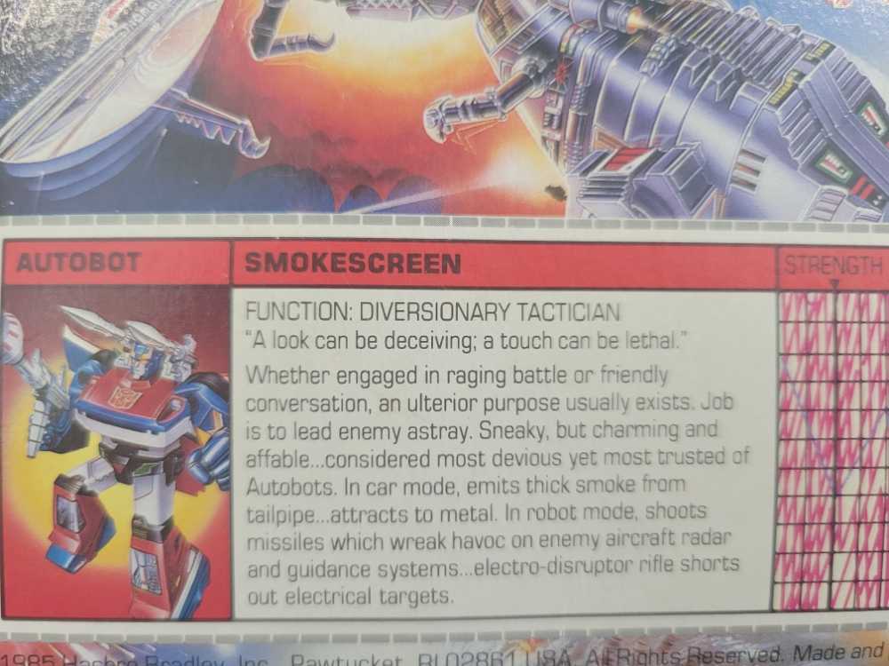 Smokescreen  - Hasbro (1985) action figure collectible [Barcode 038976059531] - Main Image 4
