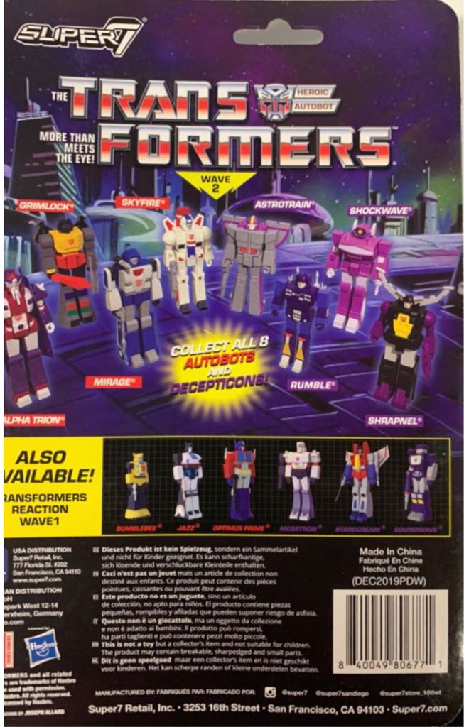 Mirage - Super7 (The Transformers) action figure collectible [Barcode 840049806771] - Main Image 2