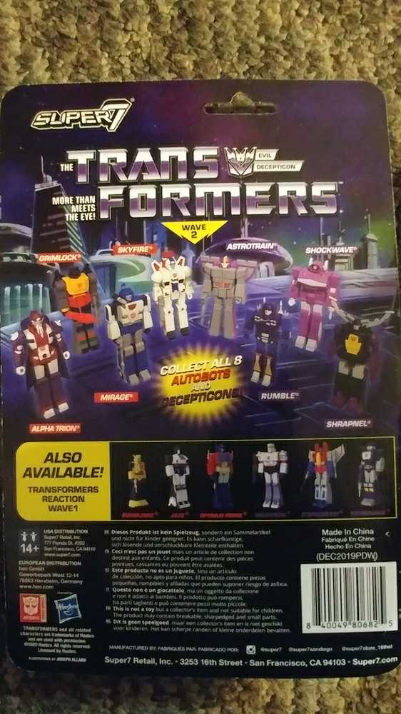Super7 Reactive: Shrapnel - Super7 (The Transformers) action figure collectible [Barcode 840049806825] - Main Image 2